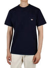 Tricolor Fox Patch Classic Pocket Short Sleeve T-Shirt Navy - MAISON KITSUNE - BALAAN 3