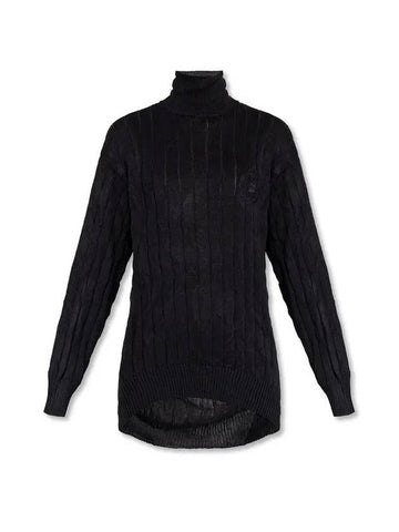 silk oversized turtleneck black - BALENCIAGA - BALAAN 1