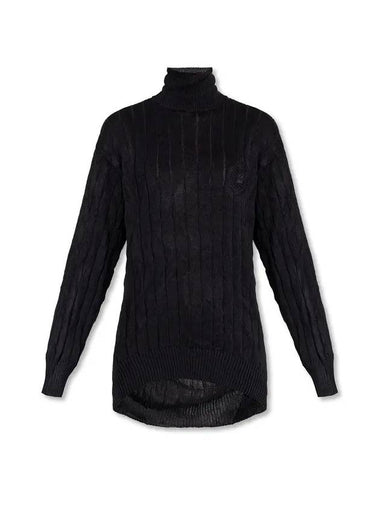 silk oversized turtleneck black - BALENCIAGA - BALAAN 1