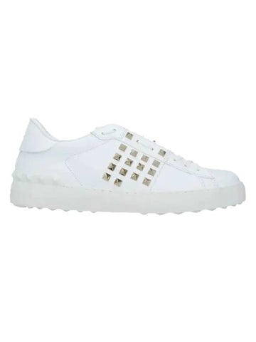 Rockstud Untitled Low Top Sneakers White - VALENTINO - BALAAN 1