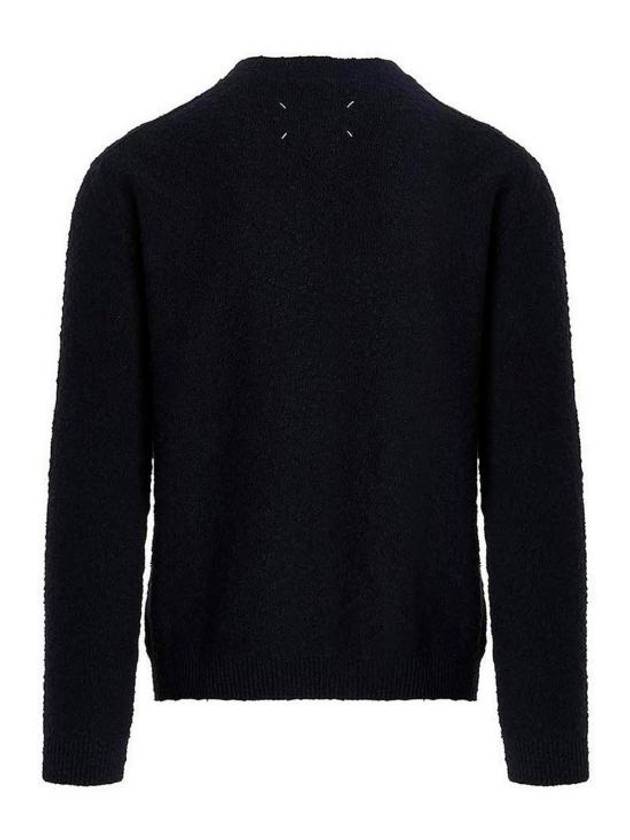 Back Stitch Crew Neck Knit Top Navy - MAISON MARGIELA - BALAAN 3