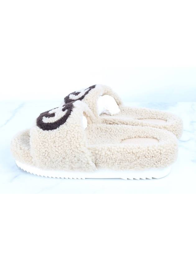 GG fleece slippers 7 5 265 - GUCCI - BALAAN 4