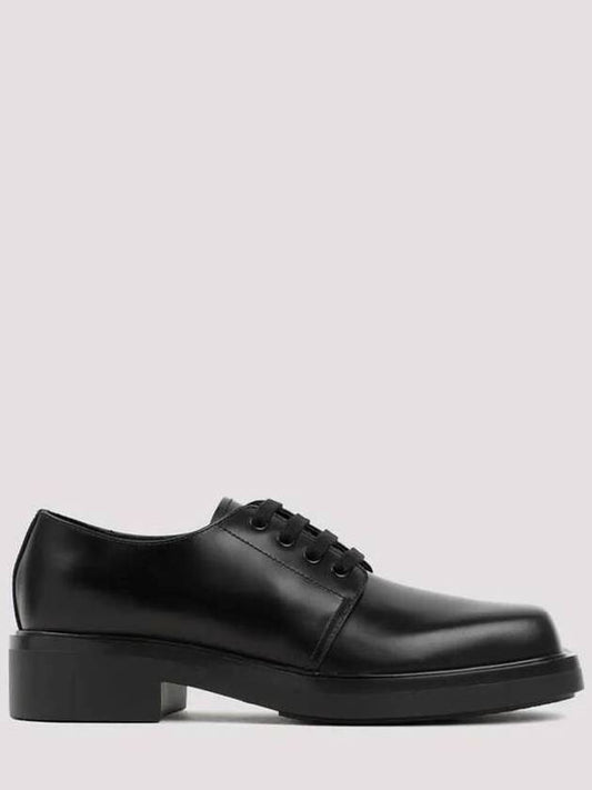 lace-up leather derby shoes black - PRADA - BALAAN 2