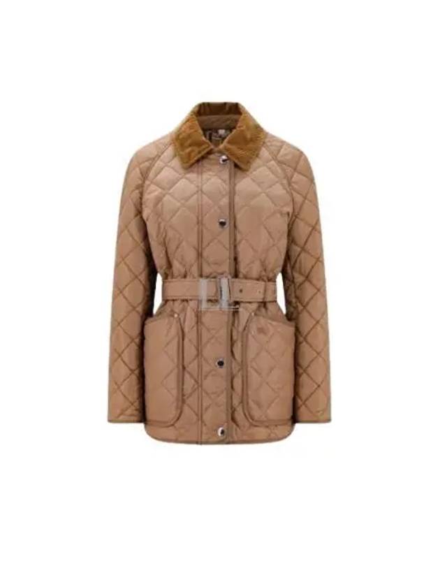 Diamond Quilted Nylon Jacket Beige - BURBERRY - BALAAN 2