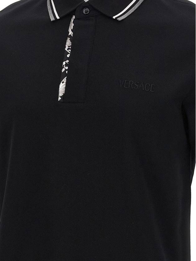 Logo embroidered polo shirt 10158081A11072 - VERSACE - BALAAN 5