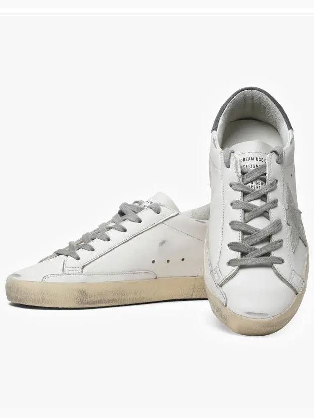 Superstar Leather Low Top Sneakers Grey White - GOLDEN GOOSE - BALAAN 4