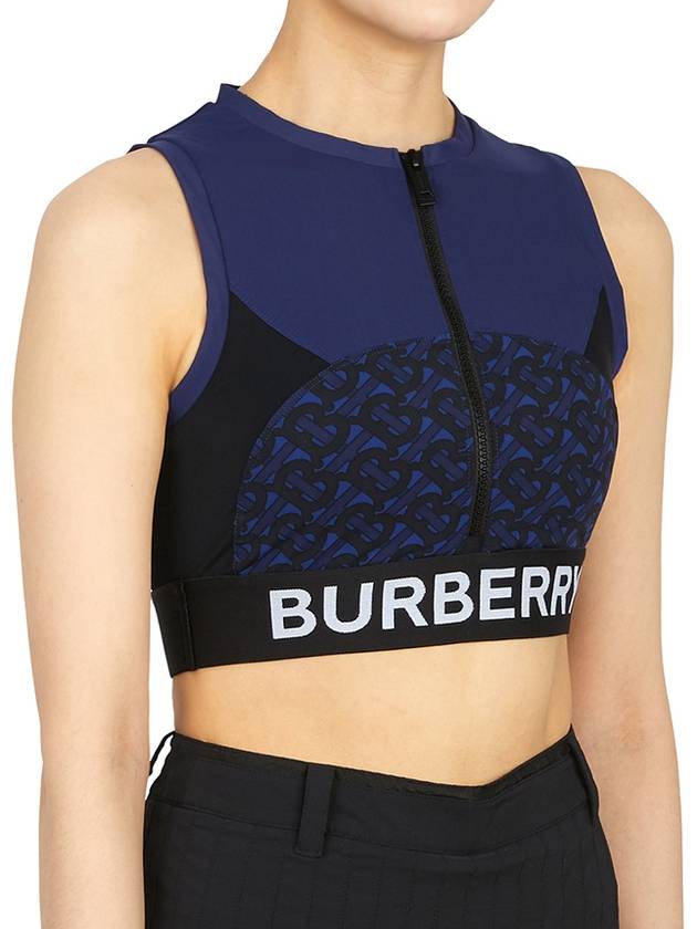 TB Logo Sportive Zip Up Sleeveless Blue - BURBERRY - BALAAN 4