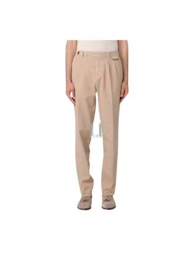 Pleated Detail Chino Straight Pants Beige - BRUNELLO CUCINELLI - BALAAN 2