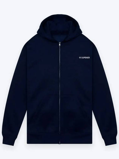 Tapichi brushed hood zip up deep navy - SUPENER - BALAAN 1