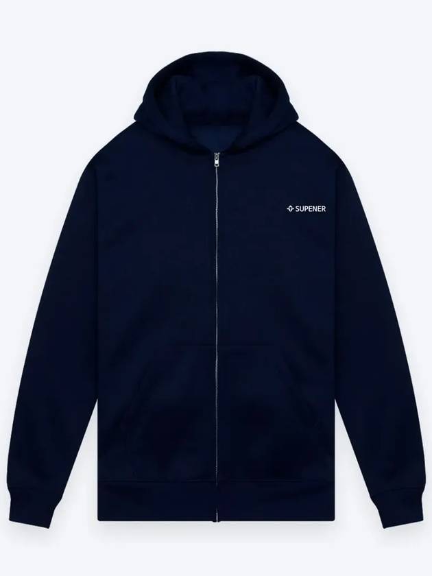 Tapichi brushed hood zip up deep navy - SUPENER - BALAAN 3