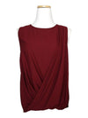 Burgundy draped tank top 55 66 - THEORY - BALAAN 1