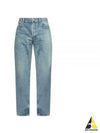 Cotton Straight Leg Jeans Blue - SAINT LAURENT - BALAAN 2