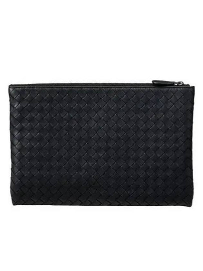 Intrecciato Clutch Bag Black - BOTTEGA VENETA - BALAAN 2