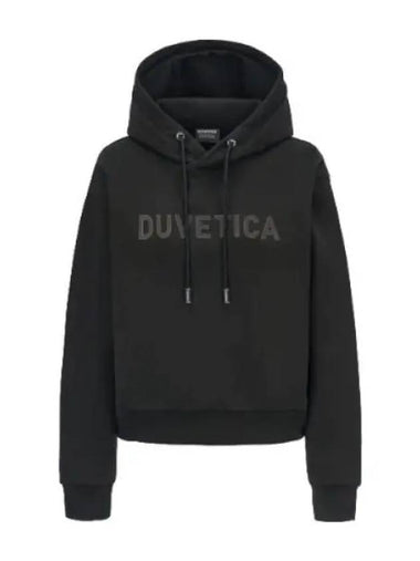 Cavazzo Hoodie Black Women s Training Top - DUVETICA - BALAAN 1