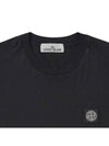 Logo Patch Short Sleeves T-Shirt Black - STONE ISLAND - BALAAN 5