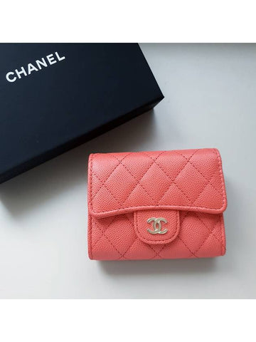 Classic new mini 3fold wallet red gold plated - CHANEL - BALAAN 1