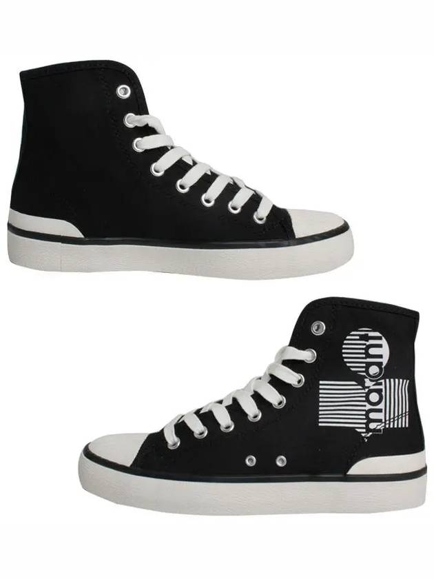 Women's Benkeenh Logo High Top Sneakers Black - ISABEL MARANT - BALAAN 5