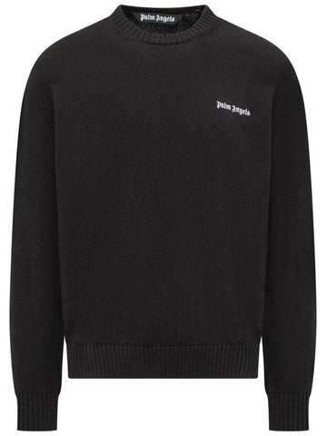 Palm Angels Class Logo Emb Sweater - PALM ANGELS - BALAAN 1