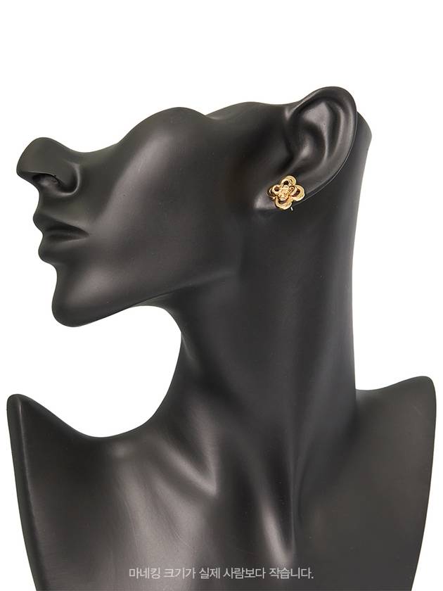 Double T Plaque Earrings Gold - TORY BURCH - BALAAN 9