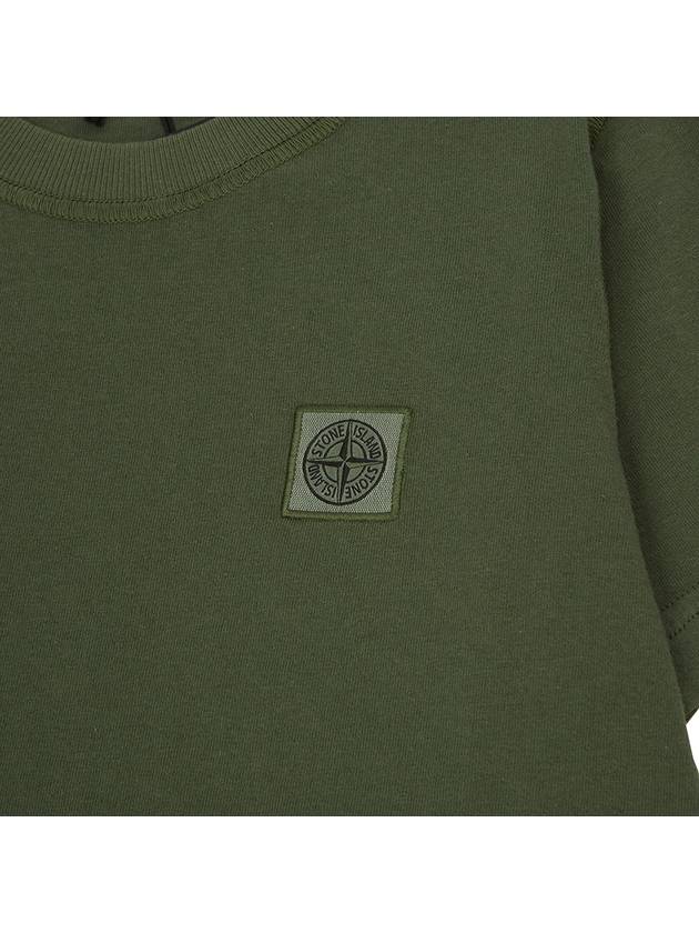 Kids Logo Patch Short Sleeve T-Shirt Green - STONE ISLAND - BALAAN 5