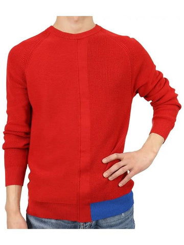 Round red knit long sleeve t-shirt - IKALOOOK - BALAAN 1