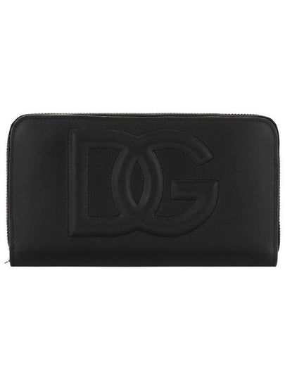 DG logo zipper calfskin long wallet black - DOLCE&GABBANA - BALAAN 2