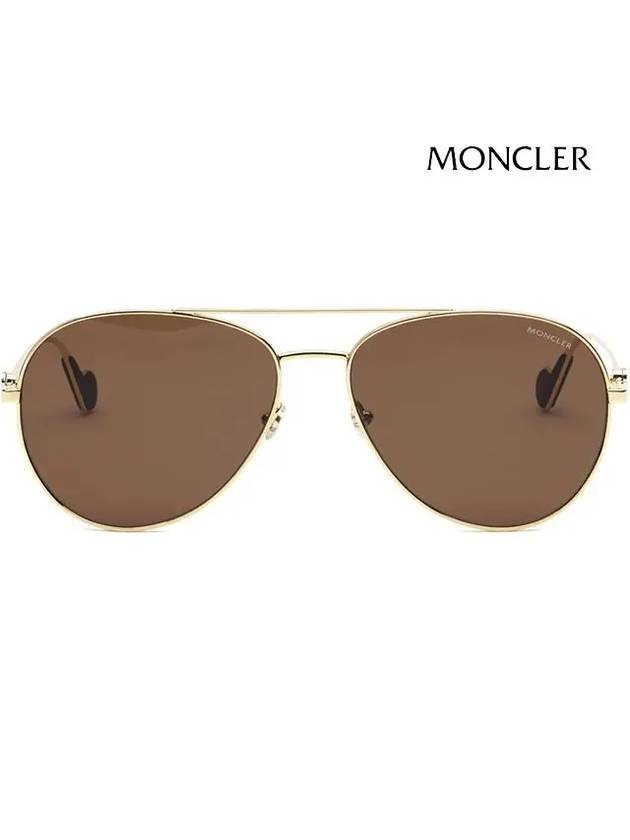 Eyewear Aviator Metal Sunglasses Gold Brown - MONCLER - BALAAN 4