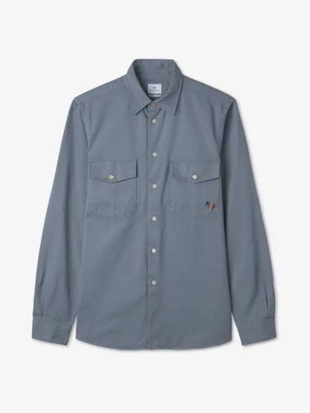 Logo embroidered long sleeve shirt M2R992XK21452 - PAUL SMITH - BALAAN 2