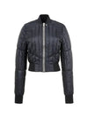 Fog Crop Goose Down Bomber Jacket Black - RICK OWENS - BALAAN 2