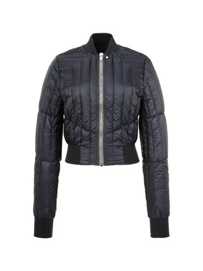 Fog Crop Goose Down Bomber Jacket Black - RICK OWENS - BALAAN 2