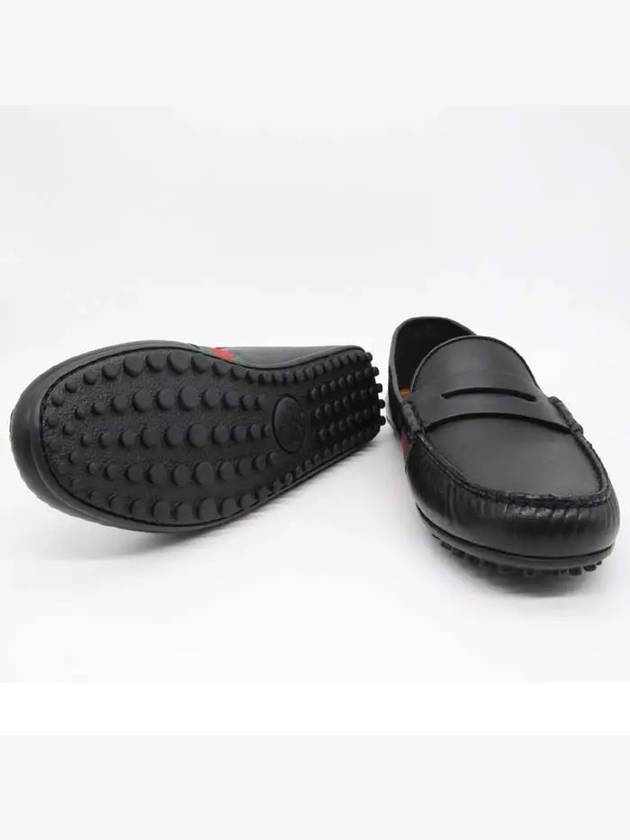 Men's Web Driving Loafers Black - GUCCI - BALAAN 8