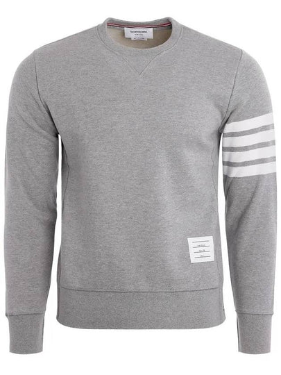 4 Bar Loopback Jersey Sweatshirt Light Grey - THOM BROWNE - BALAAN 2