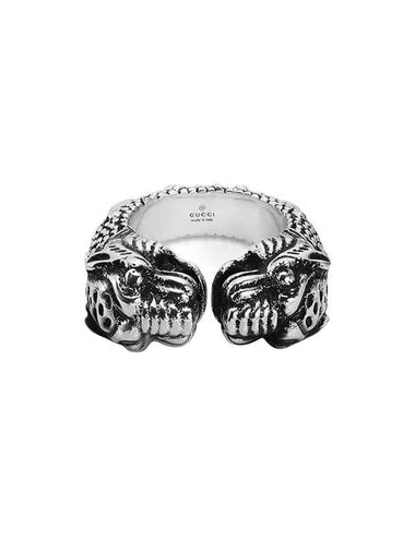 Tiger Head Ring Silver - GUCCI - BALAAN 1