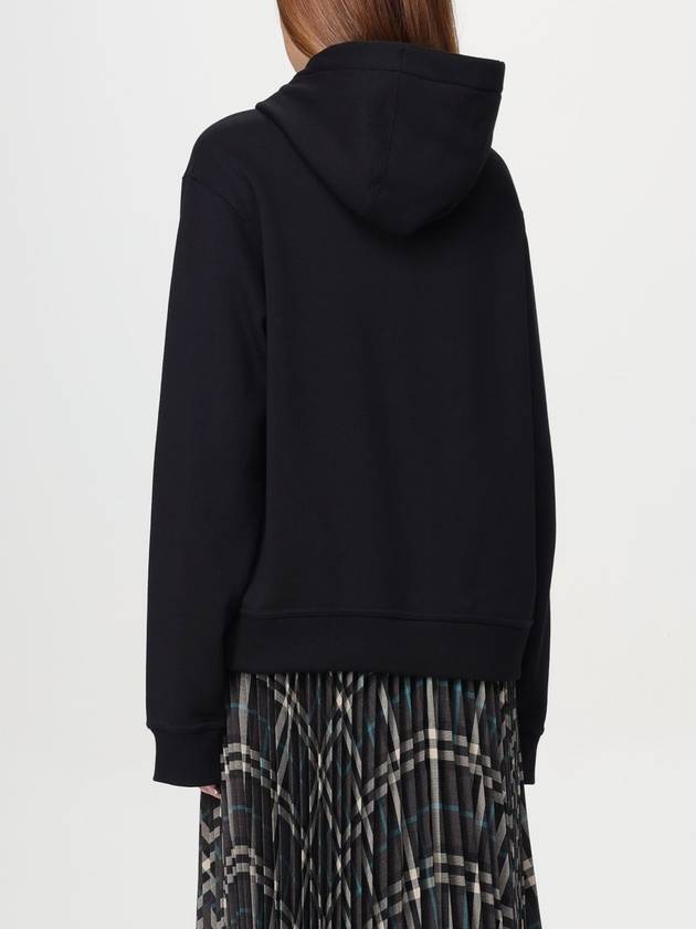 Logo Print Drawstring Hoodie Black - BURBERRY - BALAAN 4