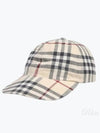 Check Pattern Cotton Ball Cap Beige - BURBERRY - BALAAN 2