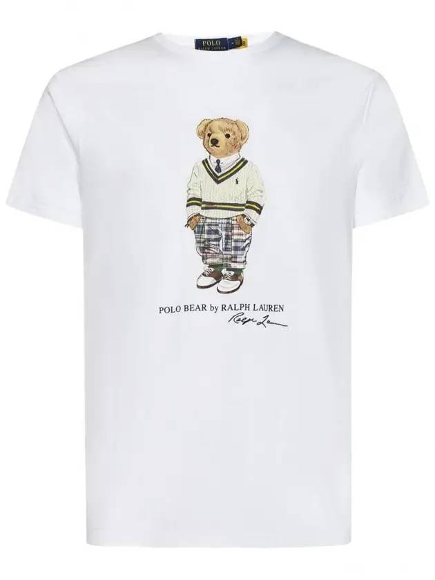 Bear Print Cotton Short Sleeves T-Shirt White - POLO RALPH LAUREN - BALAAN 1