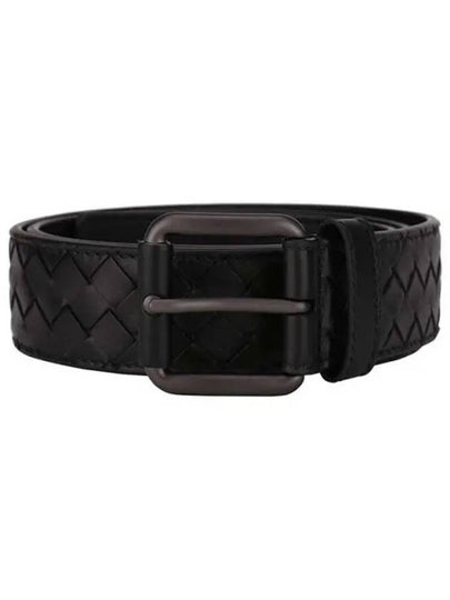 Men's Intrecciato Weaving Belt Black - BOTTEGA VENETA - BALAAN 2