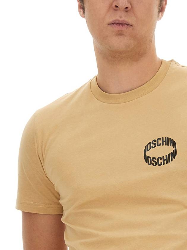 short sleeve t-shirt 07152041 1148 BEIGE - MOSCHINO - BALAAN 4