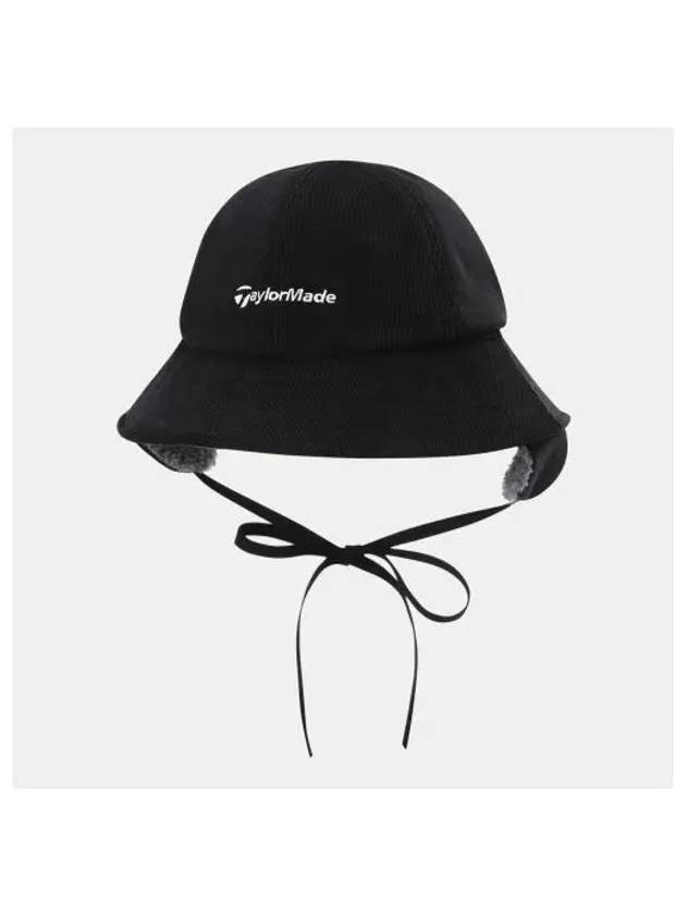 Women's Corduroy Earring Bucket Hat Black - TAYLORMADE - BALAAN 2