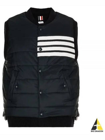 4 Bar Vest Down Padding Navy MKJ087A Y1018 - THOM BROWNE - BALAAN 1