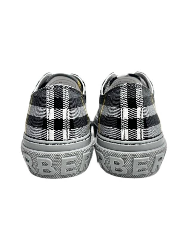 Vintage Check Cotton Low Top Sneakers Grey - BURBERRY - BALAAN 6