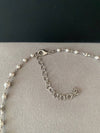 CC logo necklace ribbon crystal pearl silver AB9242 - CHANEL - BALAAN 7