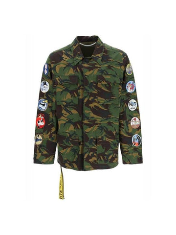 Men's Camouflage Safari Jacket Green - OFF WHITE - BALAAN 1