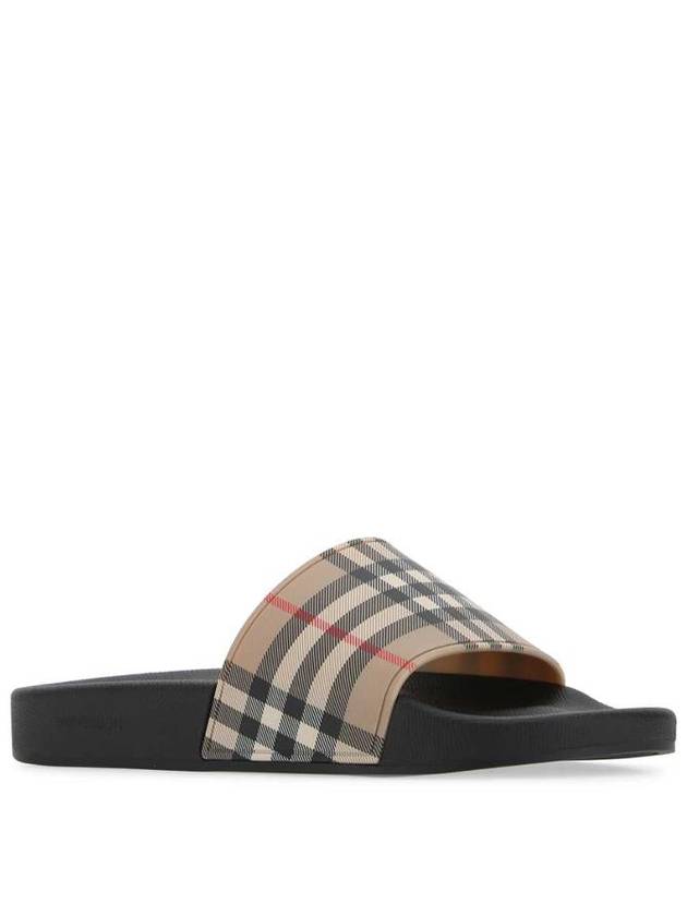 Check Furley Slippers Beige - BURBERRY - BALAAN 3