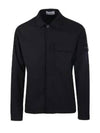 Supima Regular Fit Long Sleeve Shirt Black - STONE ISLAND - BALAAN 2