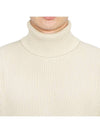 Men's Logo Patch Turtleneck Ivory - STONE ISLAND - BALAAN 6