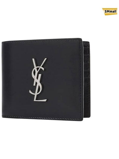 East/West Wallet In Smooth Leather Black - SAINT LAURENT - BALAAN 2