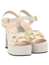 Horsebit Platform Sandals White - GUCCI - BALAAN 2