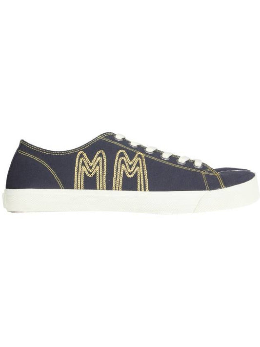 MM Tabi Canvas Low Top Sneakers Navy - MAISON MARGIELA - BALAAN 1