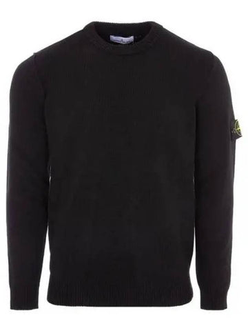 Wapen lambswool black knit 270214 - STONE ISLAND - BALAAN 1